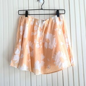 American Eagle Peach Floral Casual Soft Cottagecore Feminine Mini Skirt I Medium